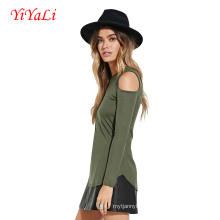 Women Wholesale Ol Style off Shoulder T-Shirts Long Sleeves Top